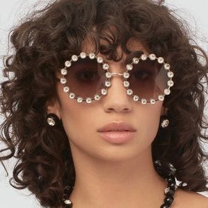 Lele Sadoughi Crystal Sunglasses